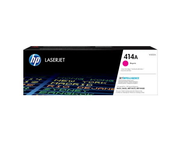 HP 414A (W2023A) Color LaserJet M454, M455, MFP M479, M480 Magenta Toner Cartridge (2,100 Yield)