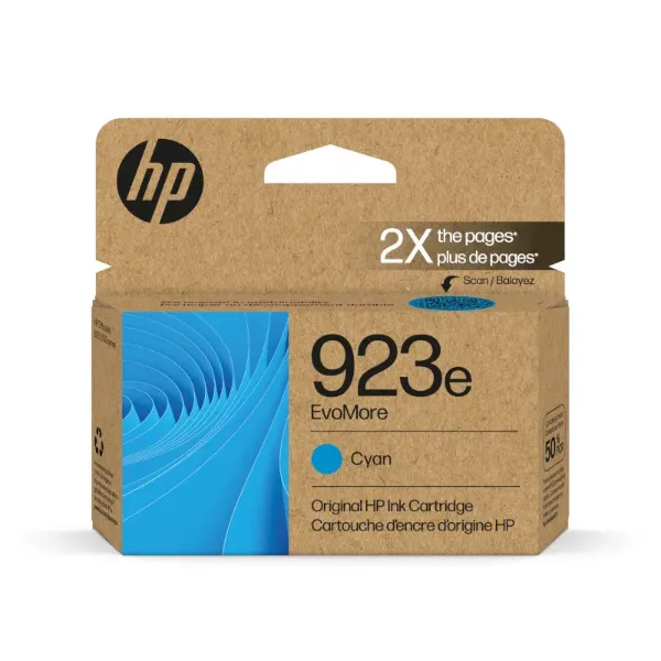 HP HP 923e OfficeJet Pro 8120, 8130 Series EvoMore Cyan Ink Cartridge (800 Yield)